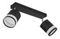 Preview: Globo Lucero GX53 Strahler 2-fach 7W Warmweiß Schwarz Matt, Metall Ø8,2cm 57852-2
