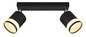 Preview: Globo Lucero GX53 Strahler 2-fach 7W Warmweiß Schwarz Matt, Metall Ø8,2cm 57852-2