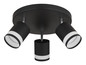 Preview: Globo Lucero GX53 Strahler 3-fach 7W Warmweiß Schwarz Matt, Metall Ø8,2cm 57852-3