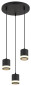 Preview: Globo Lucero GX53 Hängeleuchte 3-fach 7W Warmweiß Schwarz Matt, Metall Ø8,2cm 57852-3H