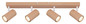 Preview: Globo Robby GU10 Strahler 4-fach 35W Pfirsichfarben Matt, Metall Ø5,5cm 57911-4P