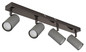 Preview: Globo Robby GU10 Strahler 4-fach 35W Schwarz-Chrom, Metall Ø5,5cm 57911-4S