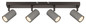 Preview: Globo Robby GU10 Strahler 4-fach 35W Schwarz-Chrom, Metall Ø5,5cm 57911-4S