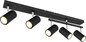 Preview: Globo Robby GU10 Strahler 5-fach 35W Schwarz Matt, Metall Ø5,2cm 57911-5B
