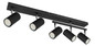 Preview: Globo Robby GU10 Strahler 5-fach 35W Schwarz Matt, Metall Ø5,2cm 57911-5B