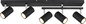 Preview: Globo Robby GU10 Strahler 5-fach 35W Schwarz Matt, Metall Ø5,2cm 57911-5B