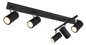 Preview: Globo Robby GU10 Strahler 5-fach 35W Schwarz Matt, Metall Ø5,2cm 57911-5B