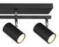 Preview: Globo Robby GU10 Strahler 5-fach 35W Schwarz Matt, Metall Ø5,2cm 57911-5B