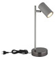 Preview: Globo Robby GU10 Tischleuchte 5W Schwarz-Chrom, Metall Ø5,5cm 57911TS