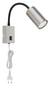Preview: Globo Robby GU10 Wandleuchte 25W Nickel Matt, Metall Ø5,5cm 57911W