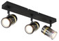 Preview: Globo Trabby GU10 Strahler 3-fach 8W Schwarz Matt, Metall Ø6cm 57916-3