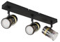 Preview: Globo Trabby GU10 Strahler 3-fach 8W Schwarz Matt, Metall Ø6cm 57916-3