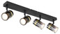 Preview: Globo Trabby GU10 Strahler 4-fach 8W Schwarz Matt, Metall Ø6cm 57916-4
