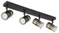 Preview: Globo Trabby GU10 Strahler 4-fach 8W Schwarz Matt, Metall Ø6cm 57916-4
