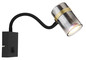 Preview: Globo Trabby GU10 Wandleuchte 8W Schwarz Matt, Metall Ø6cm 57916W