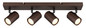 Preview: Globo James GU10 Strahler 4-fach 25W Bronzefarben Matt, Metall Ø6cm 57919-4