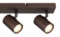 Preview: Globo James GU10 Strahler 4-fach 25W Bronzefarben Matt, Metall Ø6cm 57919-4
