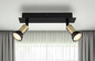 Preview: Globo Drew GU10 Strahler 2-fach 35W Schwarz Matt, Metall Ø3cm 57998-2B