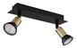 Preview: Globo Drew GU10 Strahler 2-fach 35W Schwarz Matt, Metall Ø3cm 57998-2B