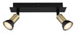 Preview: Globo Drew GU10 Strahler 2-fach 35W Schwarz Matt, Metall Ø3cm 57998-2B