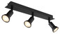 Preview: Globo Drew GU10 Strahler 3-fach 35W Schwarz Matt, Metall Ø3cm 57998-3
