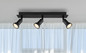 Preview: Globo Drew GU10 Strahler 3-fach 35W Schwarz Matt, Metall Ø3cm 57998-3