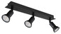 Preview: Globo Drew GU10 Strahler 3-fach 35W Schwarz Matt, Metall Ø3cm 57998-3