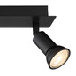 Preview: Globo Drew GU10 Strahler 3-fach 35W Schwarz Matt, Metall Ø3cm 57998-3