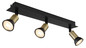 Preview: Globo Drew GU10 Strahler 3-fach 35W Schwarz Matt, Metall Ø3cm 57998-3B