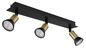 Preview: Globo Drew GU10 Strahler 3-fach 35W Schwarz Matt, Metall Ø3cm 57998-3B