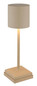 Preview: Globo Dixon LED Tischleuchte Warmweiß Sandfarben Matt Ø9,3cm 58487S