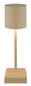 Preview: Globo Dixon LED Tischleuchte Warmweiß Sandfarben Matt Ø9,3cm 58487S