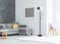 Preview: Globo Tirana LED Deckenfluter 40W CCT Schwarz Matt, Metall 183cm 58909B