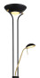 Preview: Globo Leonas LED Stehleuchte 20W Warmweiß Schwarz Matt, Metall 180cm 59020B
