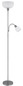 Preview: Globo Hinton E27 Stehleuchte 60W Silberfarben Matt, Metall Ø26cm 59947