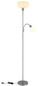 Preview: Globo Hinton E27 Stehleuchte 60W Silberfarben Matt, Metall Ø26cm 59947