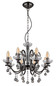 Preview: Globo Camila E14 Luster 8-fach 40W Schwarz-Chrom, Metall 125cm 64134-8