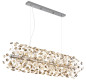 Preview: Globo Katrina G9 Luster 12-fach 3,50W Warmweiß Verchromt, Metall 150cm 64135H4C