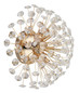 Preview: Globo Katrina G9 Wandleuchte 6-fach 3,50W Warmweiß Goldfarben, Metall Ø40cm 64135W