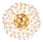 Preview: Globo Katrina G9 Wandleuchte 6-fach 3,50W Warmweiß Goldfarben, Metall Ø40cm 64135W