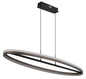 Preview: Globo Della LED Hängeleuchte 60W CCT Schwarz Matt, Metall Nachtlicht Memoryfunktion 150cm 67179H1