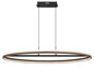 Preview: Globo Della LED Hängeleuchte 60W CCT Schwarz Matt, Metall Nachtlicht Memoryfunktion 150cm 67179H1