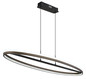 Preview: Globo Della LED Hängeleuchte 60W CCT Schwarz Matt, Metall Nachtlicht Memoryfunktion 150cm 67179H1