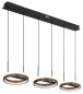 Preview: Globo Della LED Hängeleuchte 40W CCT Schwarz Matt, Metall Nachtlicht Memoryfunktion Ø20,6cm 67179H2