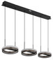 Preview: Globo Della LED Hängeleuchte 40W CCT Schwarz Matt, Metall Nachtlicht Memoryfunktion Ø20,6cm 67179H2