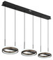 Preview: Globo Della LED Hängeleuchte 40W CCT Schwarz Matt, Metall Nachtlicht Memoryfunktion Ø20,6cm 67179H2