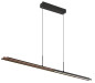 Preview: Globo Quito LED Hängeleuchte 24W Neutralweiß Schwarz Matt, Metall 150cm 67182