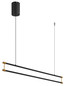 Preview: Globo Kayson LED Hängeleuchte 30W Warmweiß Schwarz Matt, Metall 150cm 67184-30