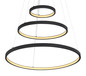 Preview: Globo Ralph LED Hängeleuchte 57W Warmweiß Schwarz Matt, Metall Memoryfunktion Ø51cm 67192-57B