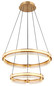 Preview: Globo Blondie LED Hängeleuchte 78W CCT Goldfarben, Metall Fernbedienung Nachtlicht Memoryfunktion 120cm 67196-78H